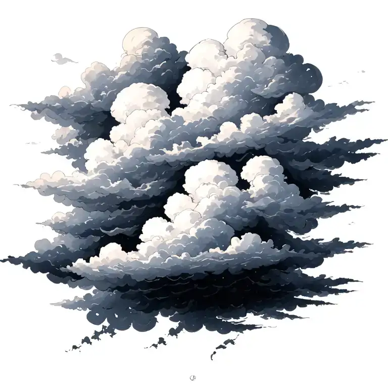 clouds tattoo design idea