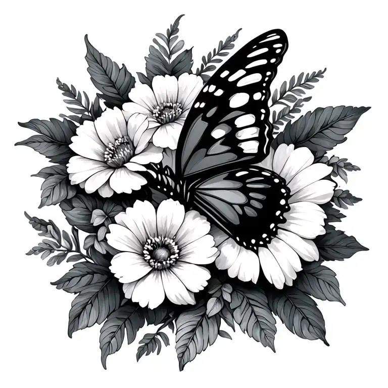 flowers, butterfly, spine tattoo featuring life doesn't allow you to be weak tattoo design idea
