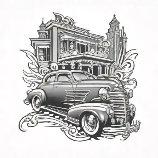 Lowrider fleet master chevy 48 tattoo design idea