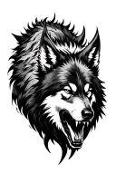 Three Fierce Wolves Norse Mythology Inspired tattoo design idea