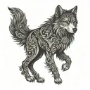 Wolf tattoo design idea