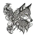 Wolf tattoo design idea