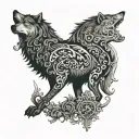 Wolf tattoo design idea