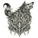 Wolf tattoo design idea