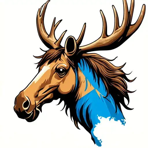 Sweden map , dala horse , Viking boat, a moose antlers tattoo design idea