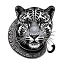 Mayan Jaguar tattoo design idea
