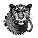 Mayan Jaguar tattoo design idea