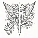 god bless tattoo design idea