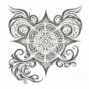 god bless tattoo design idea