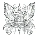 god bless tattoo design idea