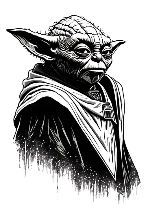 Yoda tattoo design idea