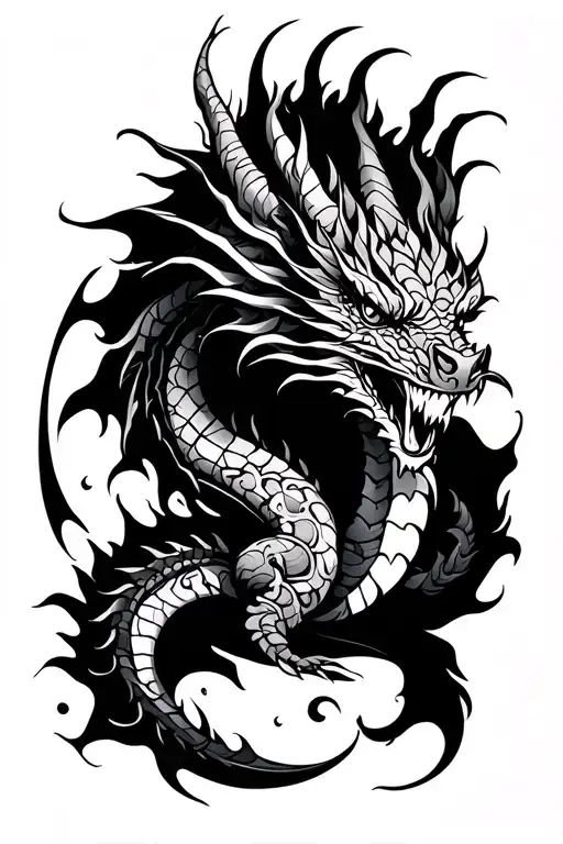 Dragon Tribal Tattoo tattoo design idea