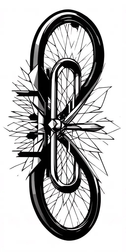 "Travel Fight" bike tattoo design idea