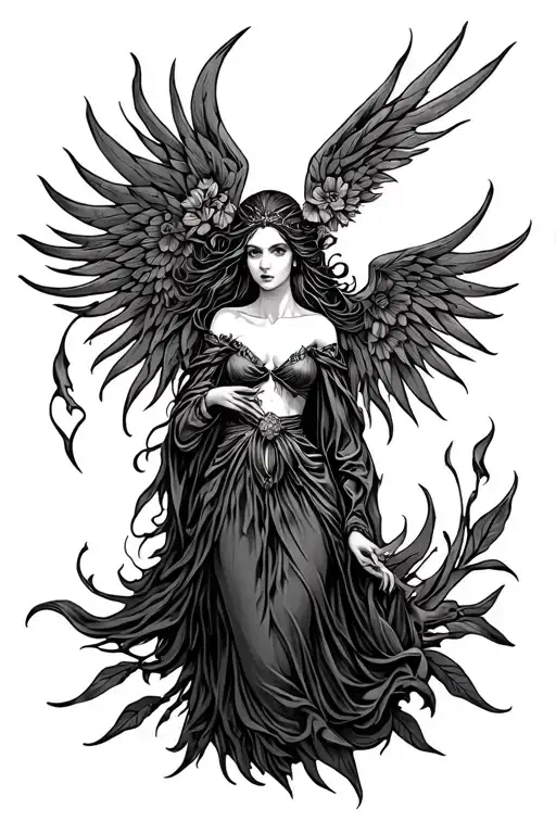 lillith goddess tattoo design idea