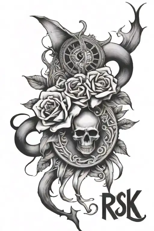 no risk no story tattoo design idea