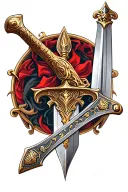 Medieval sword tattoo design idea