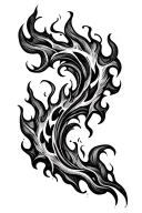 narrow flames tattoo design idea