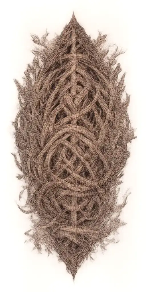 branches shaped like witches knot  tattoo design idea