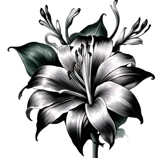 Death Lily tattoo design idea