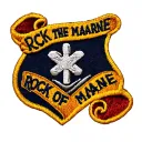 the official patch of the U.S. Army's 3d Infantry Division with a scroll that says "ROCK OF THE MARNE" tattoo design idea