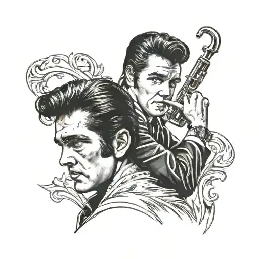 Elvis Presley tattoo design idea