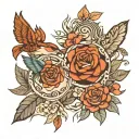 matching couples tattoo  tattoo design idea