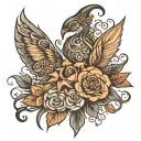 matching couples tattoo  tattoo design idea