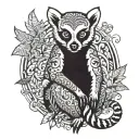 lemur tattoo design idea