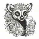 lemur tattoo design idea