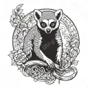 lemur tattoo design idea