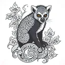 lemur tattoo design idea