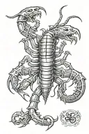 Scorpion 3d cross tattoo design idea