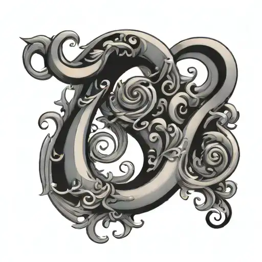 something related to letter D and number 9 without visibly showing it secret and unique design tattoo design idea