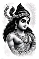 Krishna name tattoo design idea