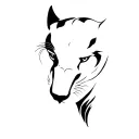 black panther proweling tattoo design idea