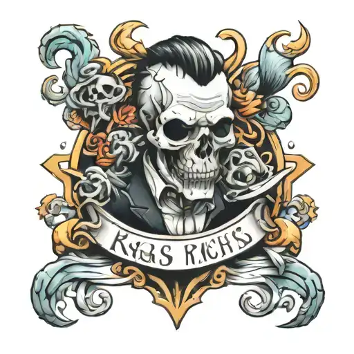 rags to riches tattoo design idea