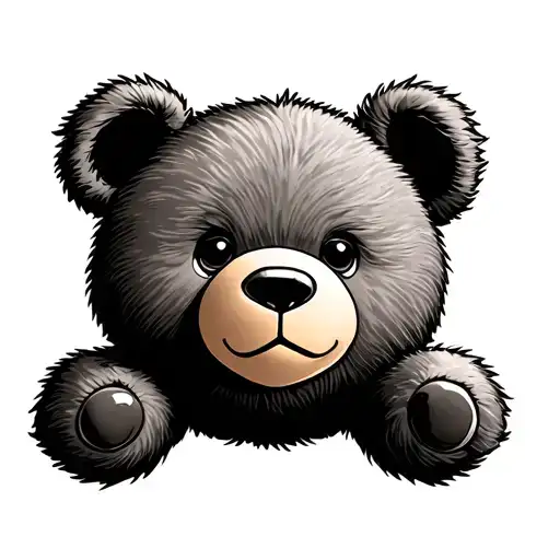 Teddy Bear Face tattoo design idea