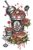 Food tattoo design idea