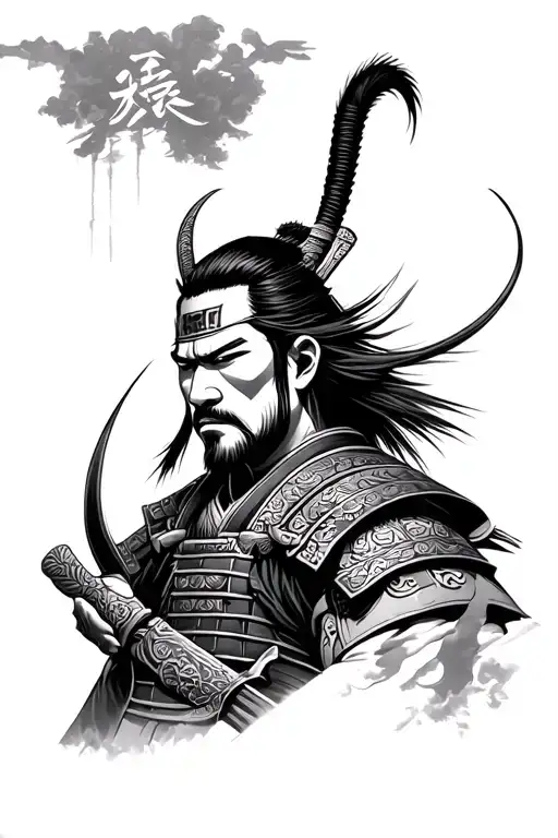 1992 "mascar samurai tattoo design idea