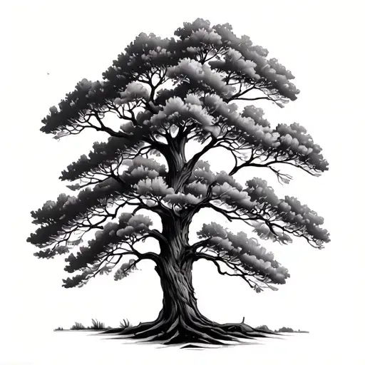 Cottonwood Tree tattoo design idea