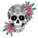SUGAR SKULL tattoo design idea