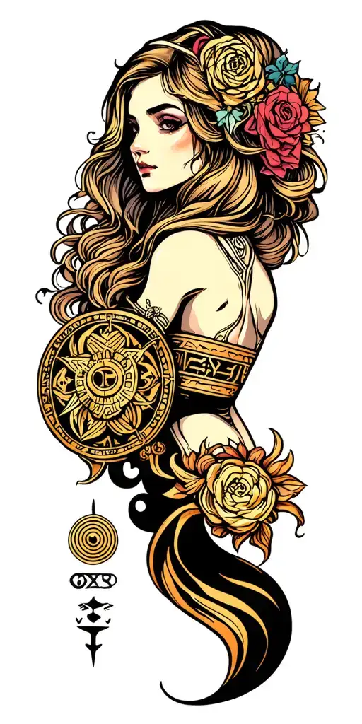 Zodiac sign Gemini tattoo design idea