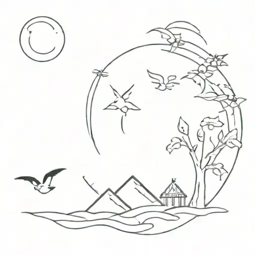 A sunny, freedom-themed tattoo tattoo design idea