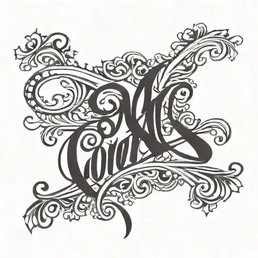 Montalvo last name in cursive font tattoo design idea