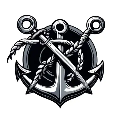 a navy anchor tattoo design idea