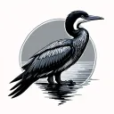 Cormorant tattoo design idea