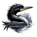 Cormorant tattoo design idea