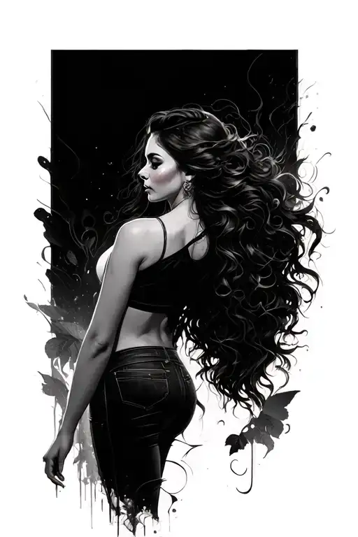 female empowerment strength journey love tattoo design idea