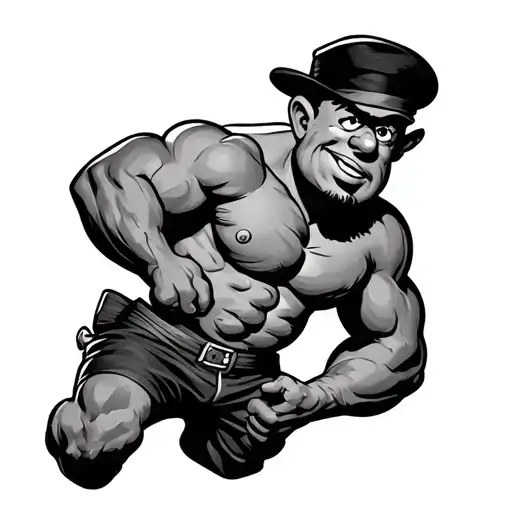 Popeye tattoo design idea