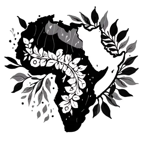 gratitude and Africa  tattoo design idea
